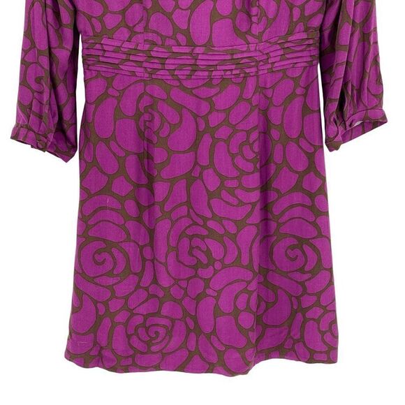 Boden Canterbury Tunic Dress Mini Faux Wrap V-Neck Purple Women US 8 Regular - Picture 8 of 15